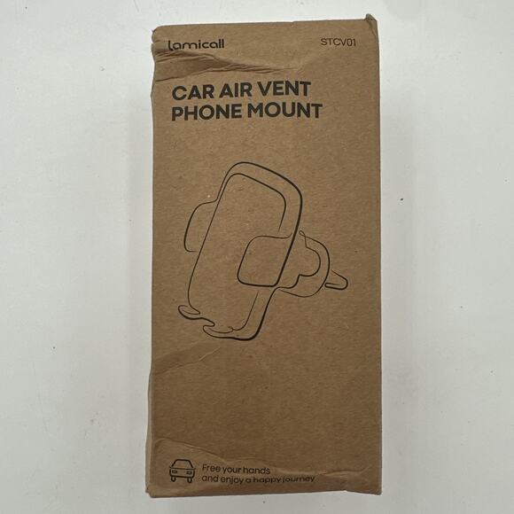 Lamicall Wider Clamp & Metal Hook Car Phone Holder Vent -Black - Picture 1 of 5